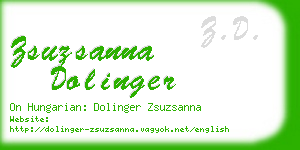 zsuzsanna dolinger business card